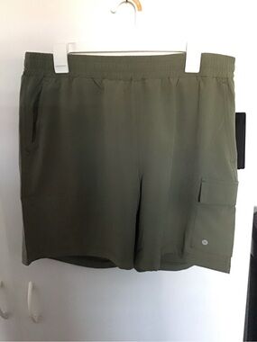 RBX Olive Cargo Athletic Shorts